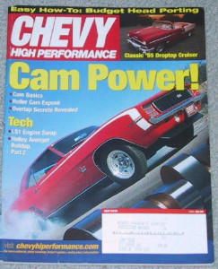 CHEVY HIGH PERFORMANCE 2002 MAY - CAMS, CAMS, CAMS